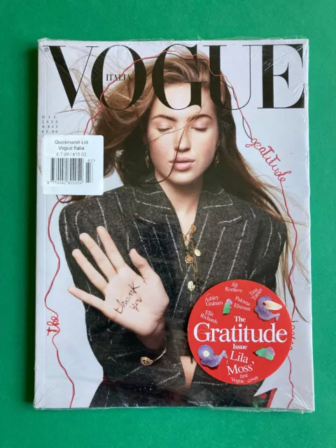 Magazine Vogue Italia december 2020 Lila Grace Moss gratitude italie Italy 843