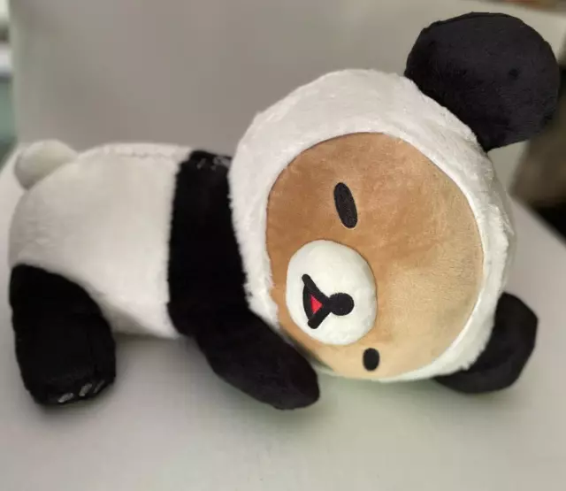 Rilakkuma Sleeping Panda Plush Soft Toy 16 Inches Black and white costume.