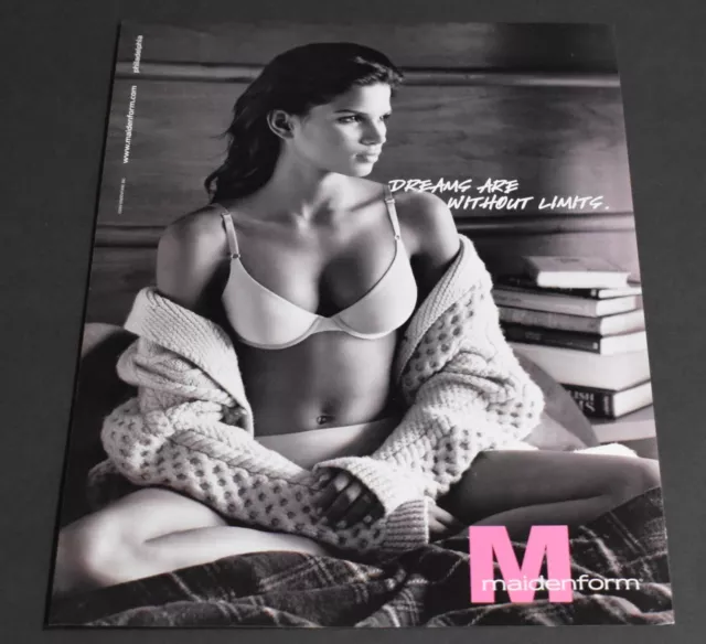 2005 Print Ad Sexy Maidenform Bra Dreams are without Limits Lady Brunette Beauty