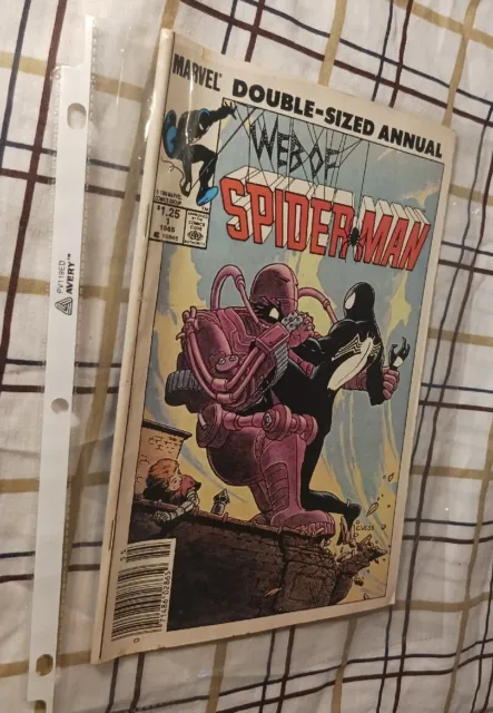 Web of Spider-Man Annual #1 (Marvel 1985) Charles Vess NEWSSTAND