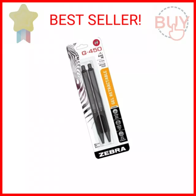 G-450 Retractable Gel Pen, Black Brass Barrel, Medium Point, 0.7mm, Black Ink, 2