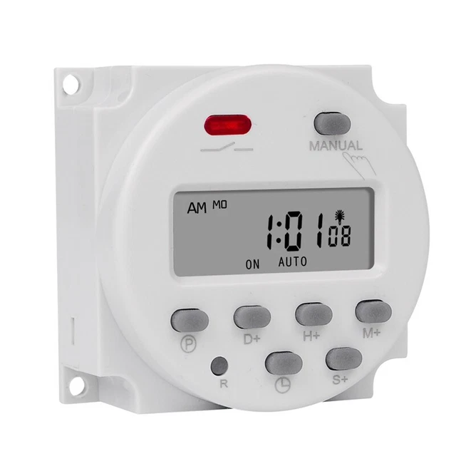 1 Second Interval 220V Digital LCD Timer Switch 7 Weekly Programmable I5D8