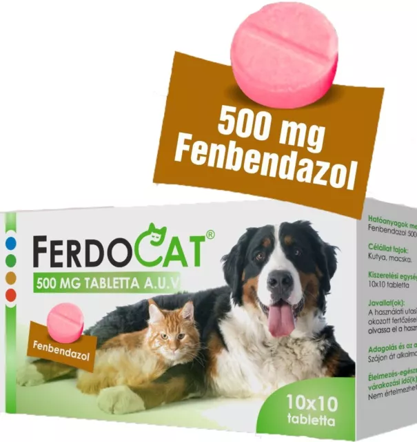 FERDOCAT TABLETTE A.U.V. Entwurmung Entwurmungsmittel Wurmkur Hunde Katzen 10St