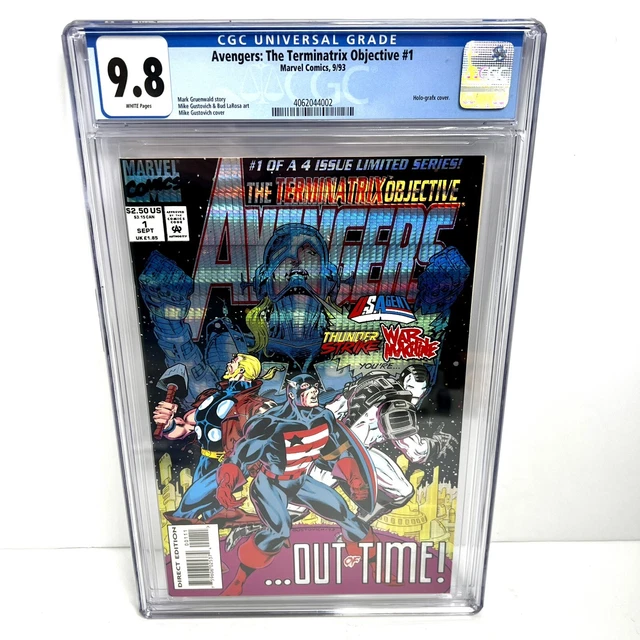 Avengers Terminatrix Objective #1 CGC 9.8 White Pages Holographic Marvel 1993