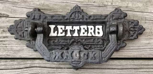 Front Door “LETTERS” Letter & Mail Slot Vintage Cast Iron Door “Knock” Knocker