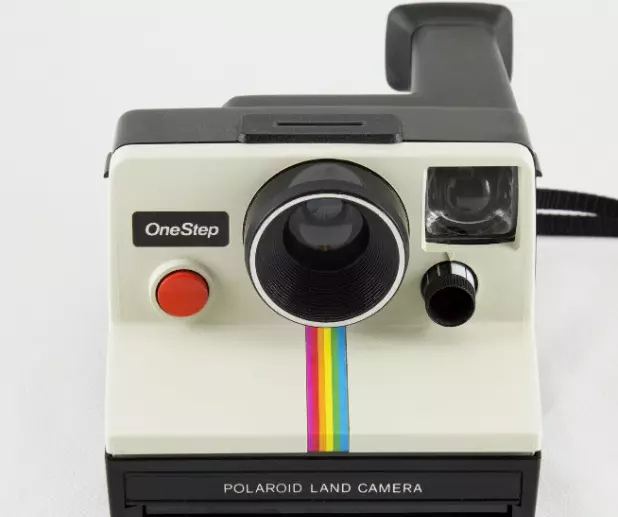Vintage Original Polaroid SX-70 OneStep White Rainbow Stripe Land CameraUNTESTED