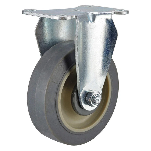 GRAINGER APPROVED P12R-RP060K-12-001 Standard Plate Caster,Rigid,325 lb.