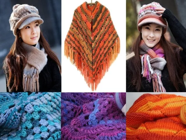 Sale New 1Ball x50g Chunky Hand-woven Rainbow Colorful Knitting Scores Wool yarn 3