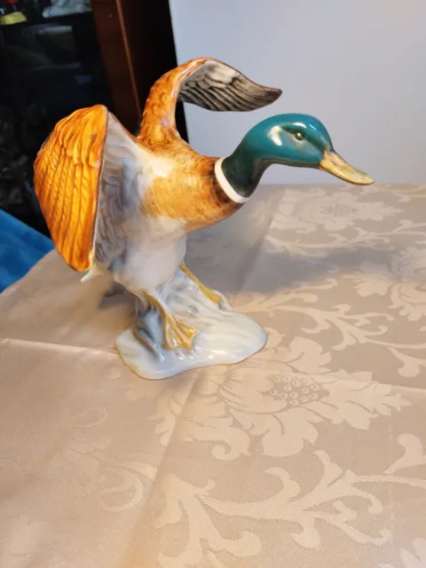 Vintage Beswick 750 Settling Mallard Duck Figurine
