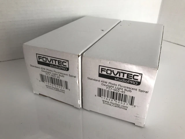 Fovitec STUDIO PRO 2X 45W PHOTO FLUORESCENT SPIRAL DAYLIGHT BULB F17-002-45 PH69