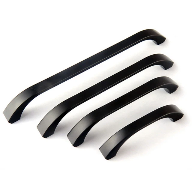 Hardware Wardrobe Cupboard Cabinet Closet Door Drawer Pull Handles Knobs Black