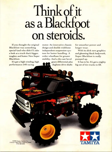 Tamiya Super Blackfoot RC Truck 2WD Print Ad Ephemera Wall Art Decor