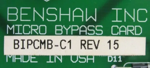 New Benshaw Bipcmb-C1 Micro Bypass Card Rev 15 Bipcmbc1 3