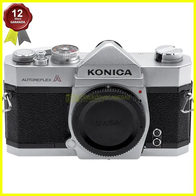 Konica Autoreflex A fotocamera reflex meccanica a pellicola con esposimetro.