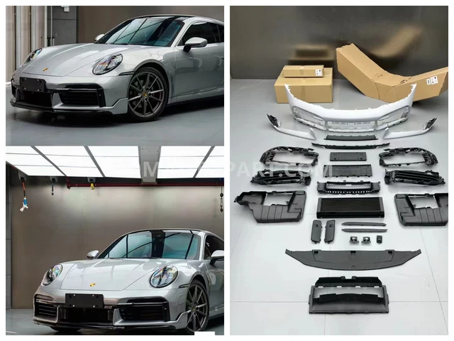 FIBERGLASS REAR WING Front Bumper Body Kit for Porsche 911 992 Turbo ...