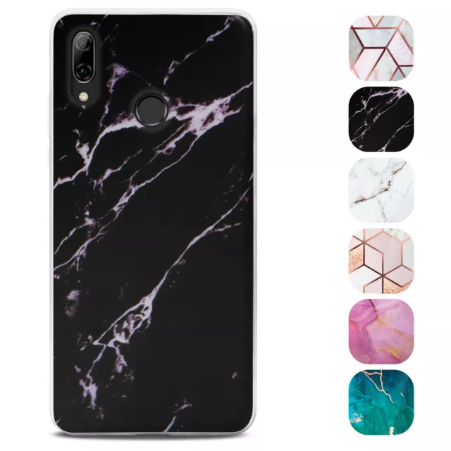 Étui de Portable pour Huawei P Smart (2019) Coque Marbre Optique Slim Silicone