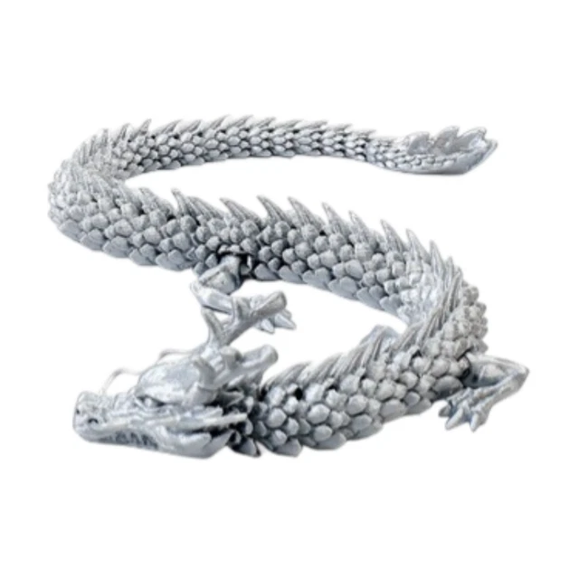 48 Inch 3D Printed Dragon Model - Flexible Joints, Poseable Fantasy Figurine For Display & Stress Relief