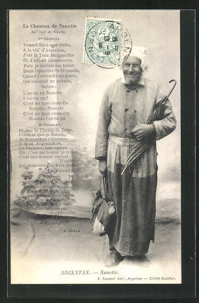 CPA Argentan, eccentric Nanette, La Chanson de Nanette