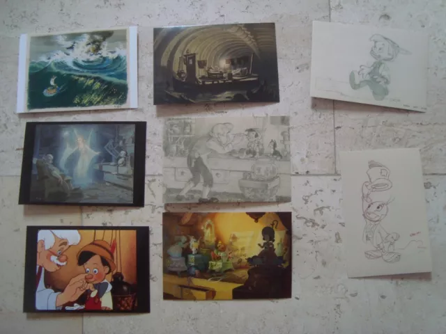 DISNEY 8 postcards PINOCCHIO sketches artwork animation development ART