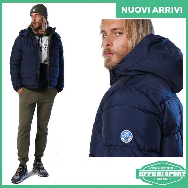 Giacca uomo North Sails giubbino invernale con zip e cappuccio jacket casual