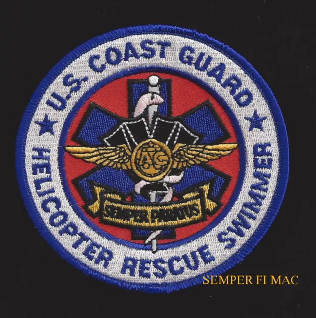 Us Coast Guard Aircrewman Ac Helicopter Rescue Swimmer Patch Uscg Pin Up Helo