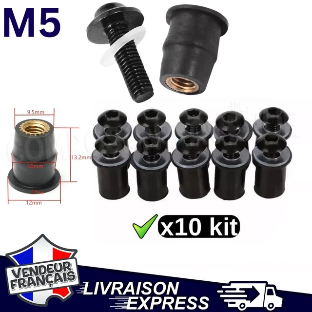 Lot De Boulons De Fixation Pour Vélo Vintage, Vis, écrous Acier, 15x10, Pour Dynamo Ou Phare