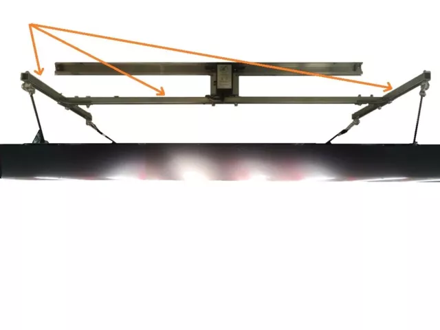 New 34” Robo Bar for Stabilizing Larger LED Grow Lights Light Rail Light Mover