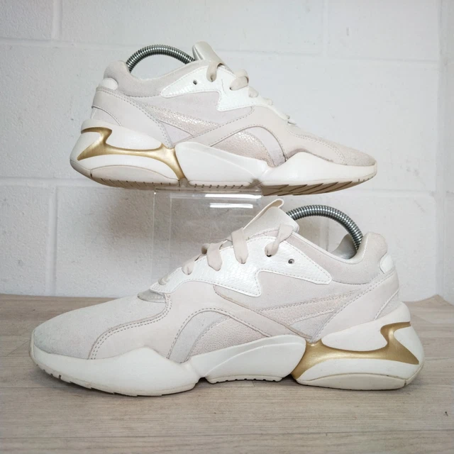 PUMA NOVA 2 White Pastel Low Lace Up Womens Trainers 370957 03