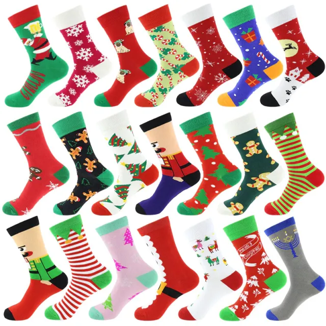 Mens Christmas Socks Novelty Stocking Ladies Kids Xmas Bed Slipper Socks Unisex