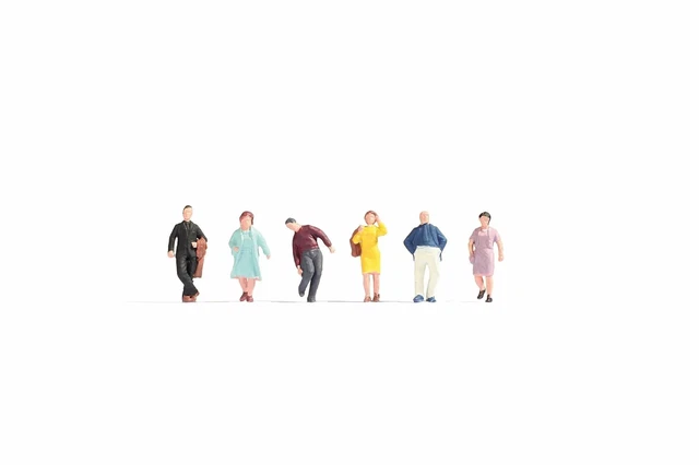 Noch 18117 1/87 Ho Personnages Lot 6 Figurines Voyageurs H0