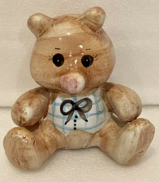 Piggy Bank Ceramic Teddy Bear Bank 7”