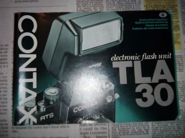Contax TLA 30 Electronic Flash Instruction Manual