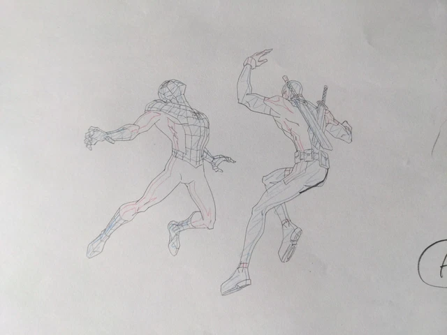 Marvel animation cels  Art  Comic books TV  ULTIMATE SPIDERMAN DEADPOOL anime S4