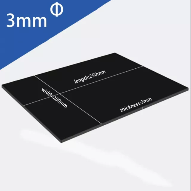 Black ABS Plastic Sheet Panel DIY Model Craft 1/1.5/2/3/4/5mm Optional Size Pro