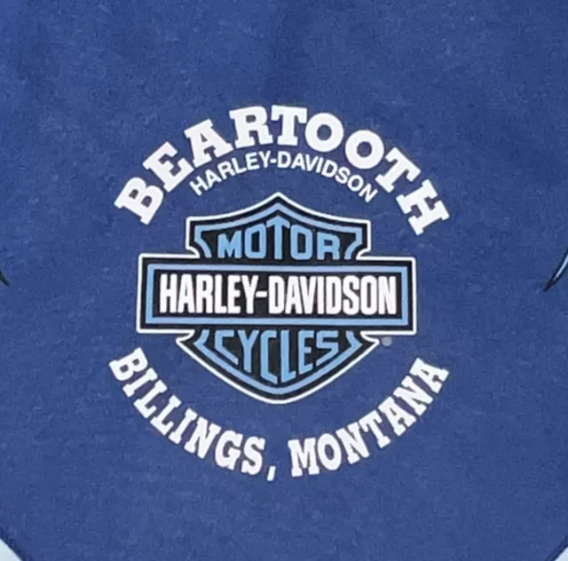 Harley Davidson Blue  Bandana/Scarf 2003  Beartooth H-D. Billings, Montana