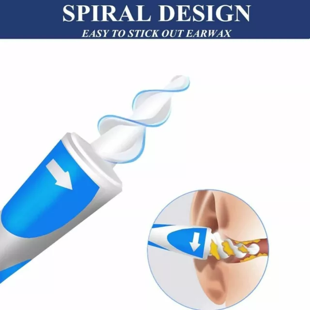 Soft Ear Wax Removal Cleaner Multi earwax Remover Spiral Safe 16 Heads Tool AU 2