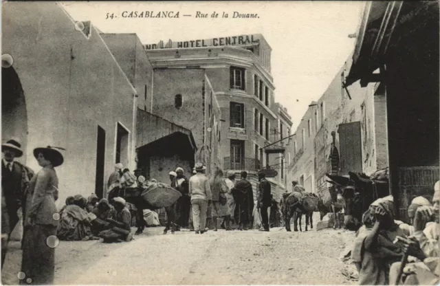 CPA AK CASABLANCA - Rue de la Customs MOROC (669290)