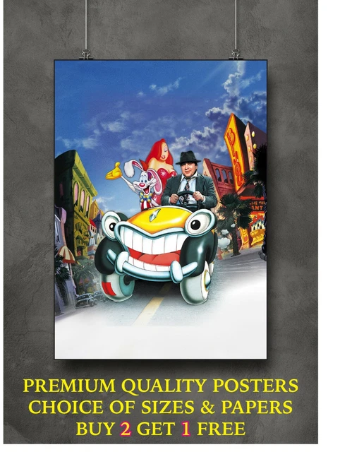 WHO FRAMED ROGER Rabbit Classic Movie Art Large Poster Print Gift A0 A1 ...