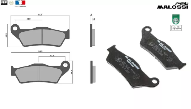 2 Plaquettes de frein Avant MALOSSI Sport Aprilia  SRV 850 Homologuées