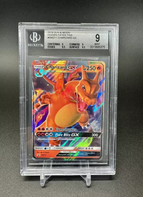 BGS 9 MINT 2019 Sun & Moon Pokemon Charizard GX Black Star Full Art Holo #SM211