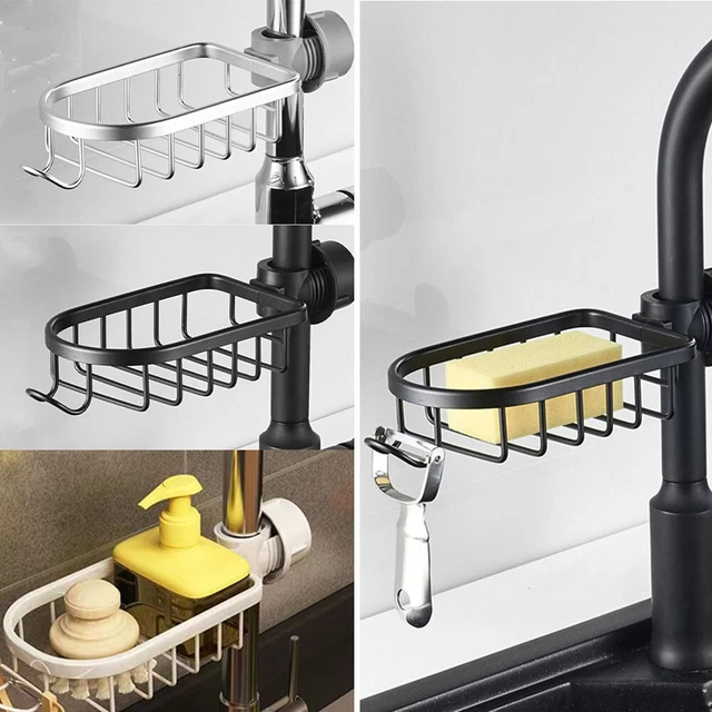 Rubinetto Cucina Cremagliera Regolazione Alluminio Bagno Conservazione Organizer