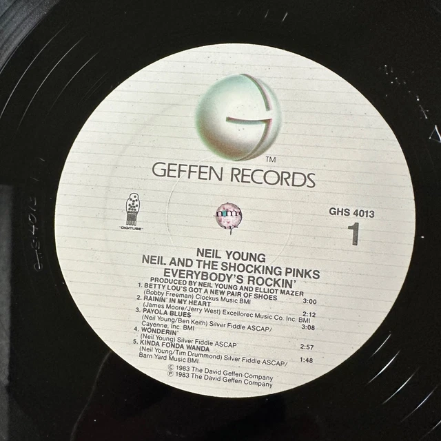 EVERYBODY'S ROCKIN' LP disque vinyle Neil Young The Shocking Pinks