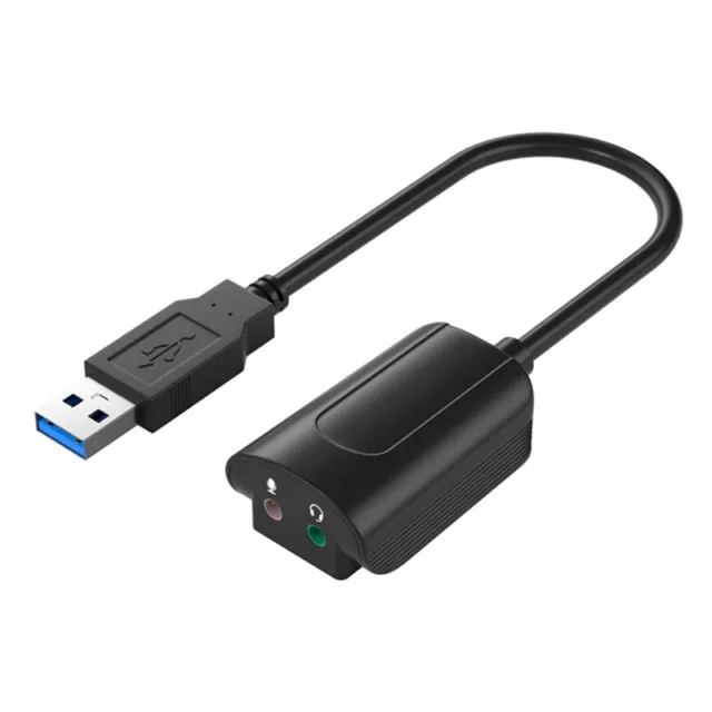 Adaptador de Tarjeta de Sonido de Audio USB Externo Canal Virtual 7.1 con C6183