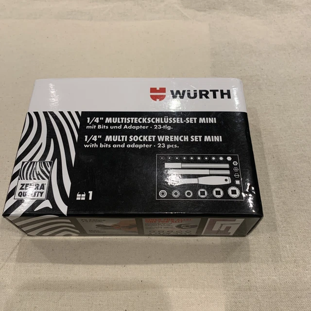 Mini juego de llaves multi zócalo Wurth Zebra 1/4
