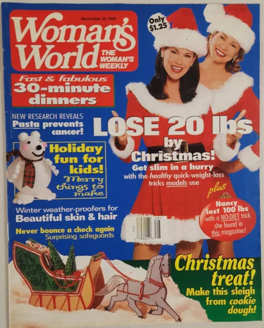 Woman's World Weekly Magazine 1999, 2000 Lot of 3(Three) Christmas Treats, Gifts