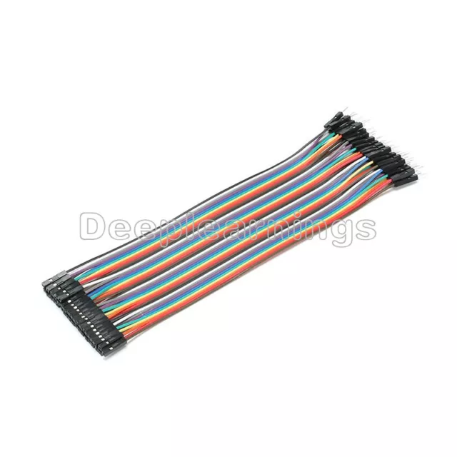 Each for 40pcs Dupont Wire Color Jumper Cable 20cm 2.54mm 1P-1P Female Male 2