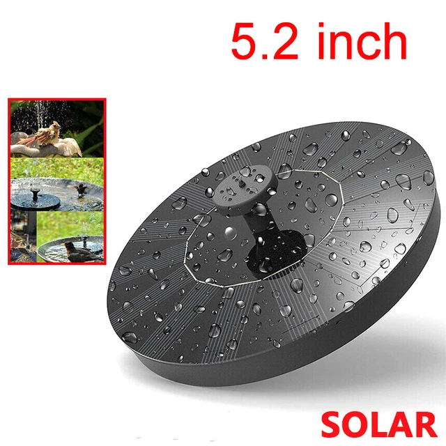 Solar Powered Floating Bird Bath Water Fountain Outdoor Pond Pool Garden PaS-wf
