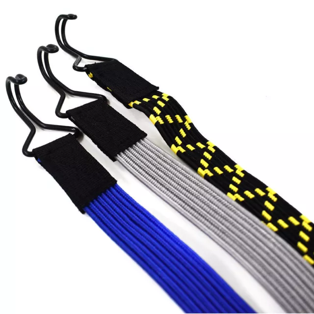 Flat Elastic Bungee Cord Luggage Straps Heavy Duty, Cargo Tie Down, Roof Trailer
