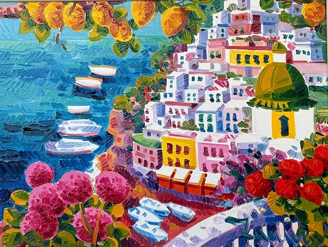 Flores de Cebolla E Limones Athos Faccincani 30x40 Paisaje Imagen Arte Muebles