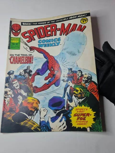 SPIDER-MAN Comics Weekly - Marvel - No 99 - 1975 - Marvel UK Comic - Bronze Age